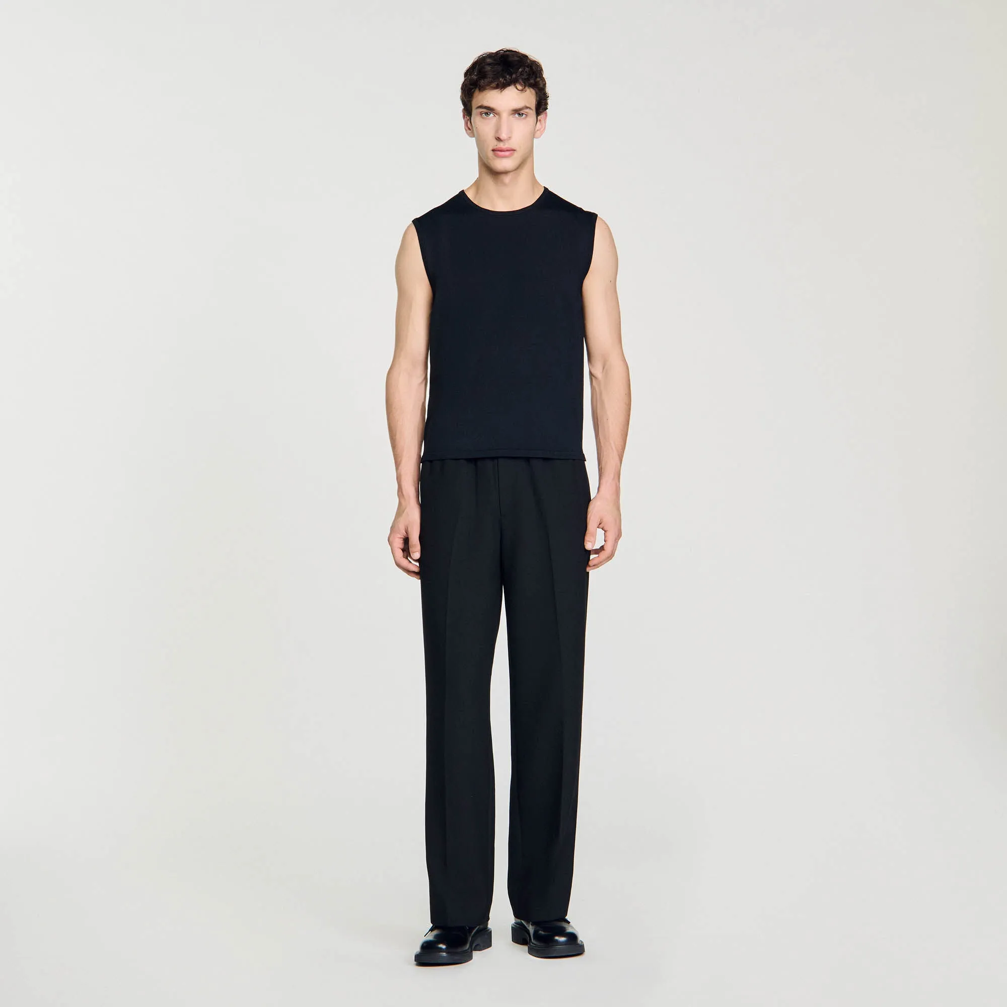 Pablo Tank Top Fine Knit Vest Top Black