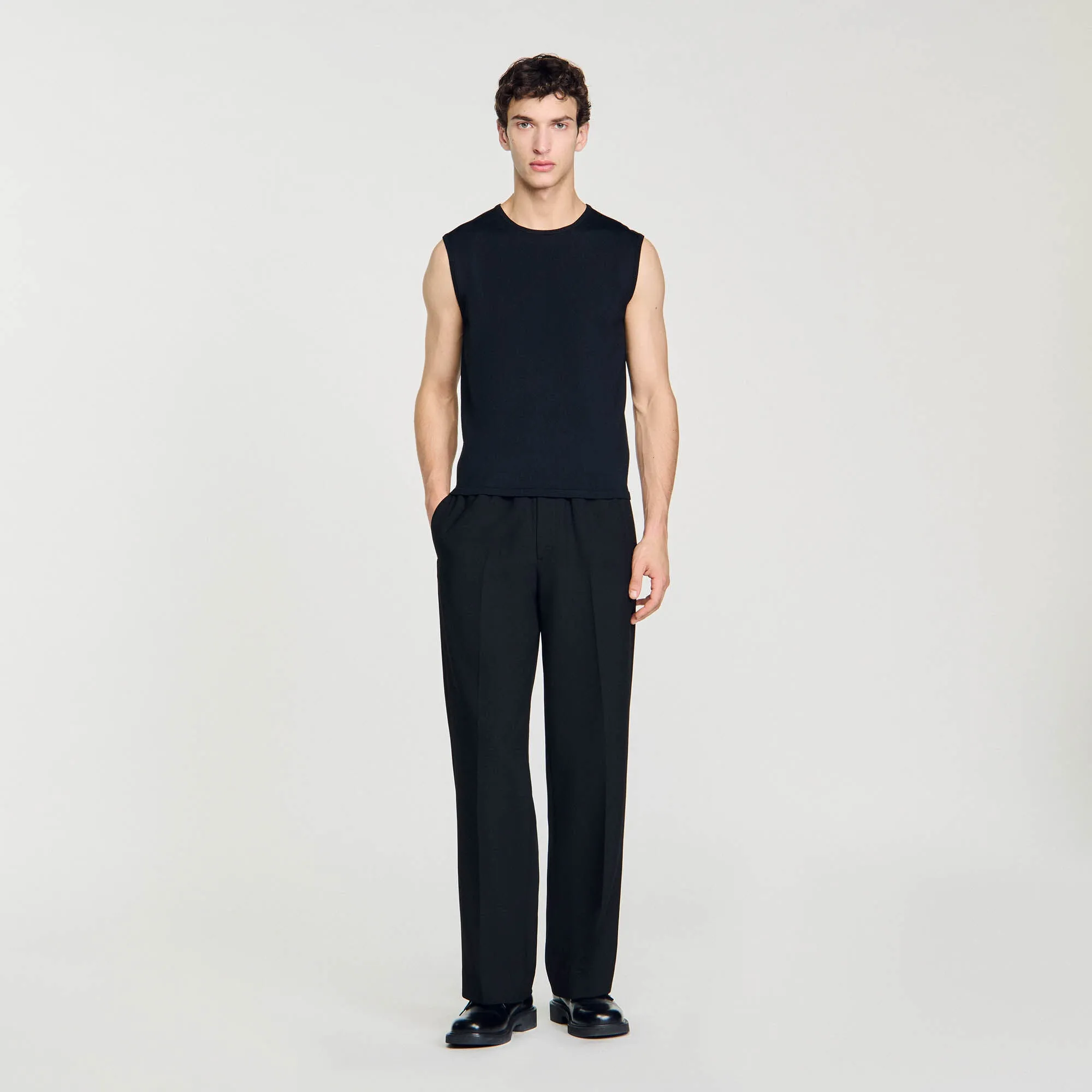 Pablo Tank Top Fine Knit Vest Top Black