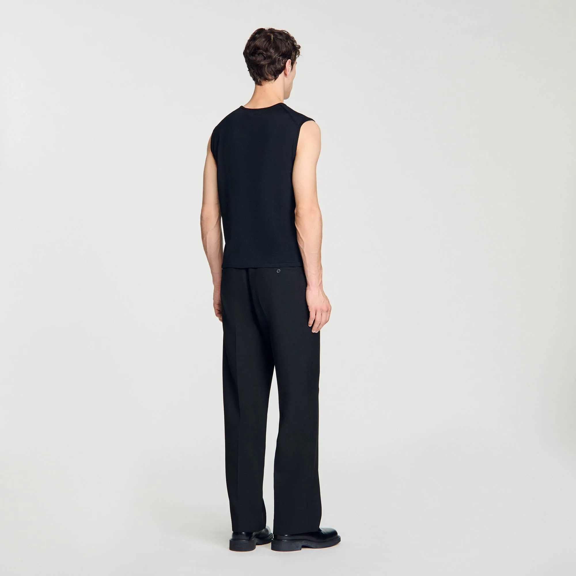 Pablo Tank Top Fine Knit Vest Top Black