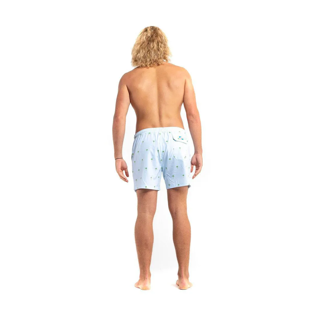 Palm Stripes - 5" Swim Trunks by Bermies Swimwear