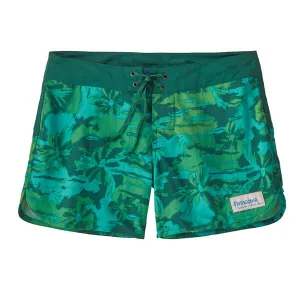 Patagonia - W's Wavefarer Boardshorts - 5 in. - Cliffs and Waves: Conifer Green