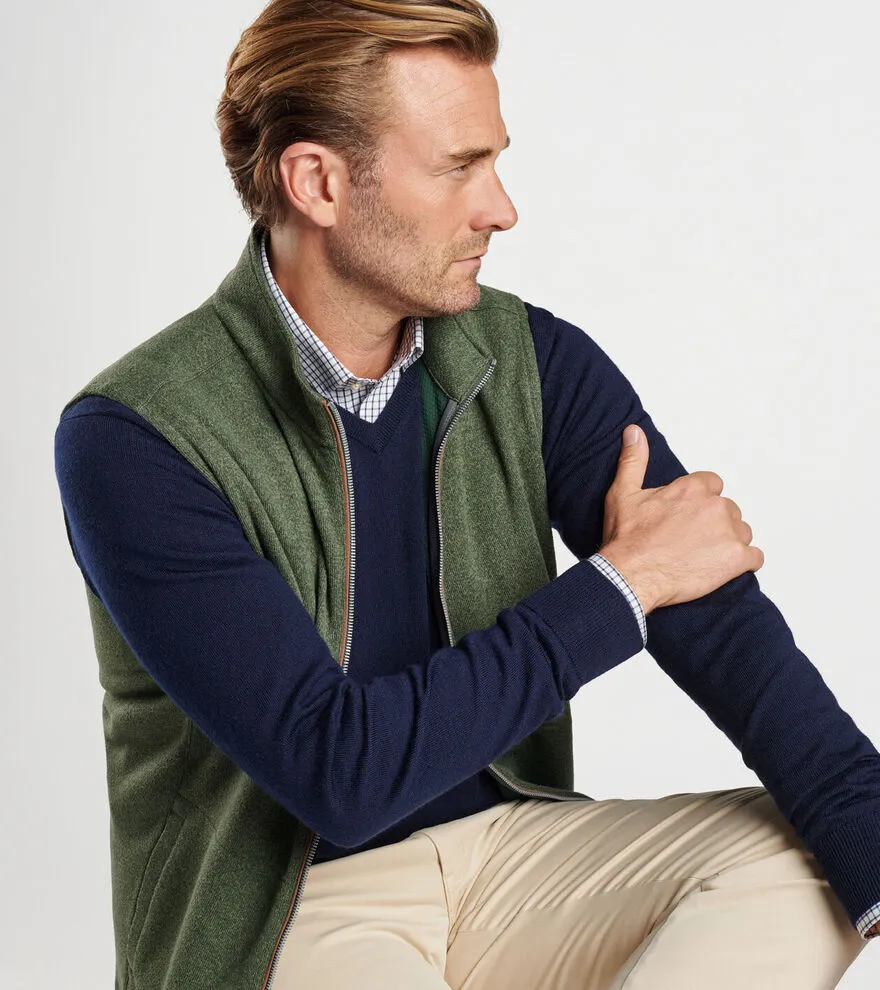 Peter Millar - Crown Sweater Fleece Vest - Dark Olive