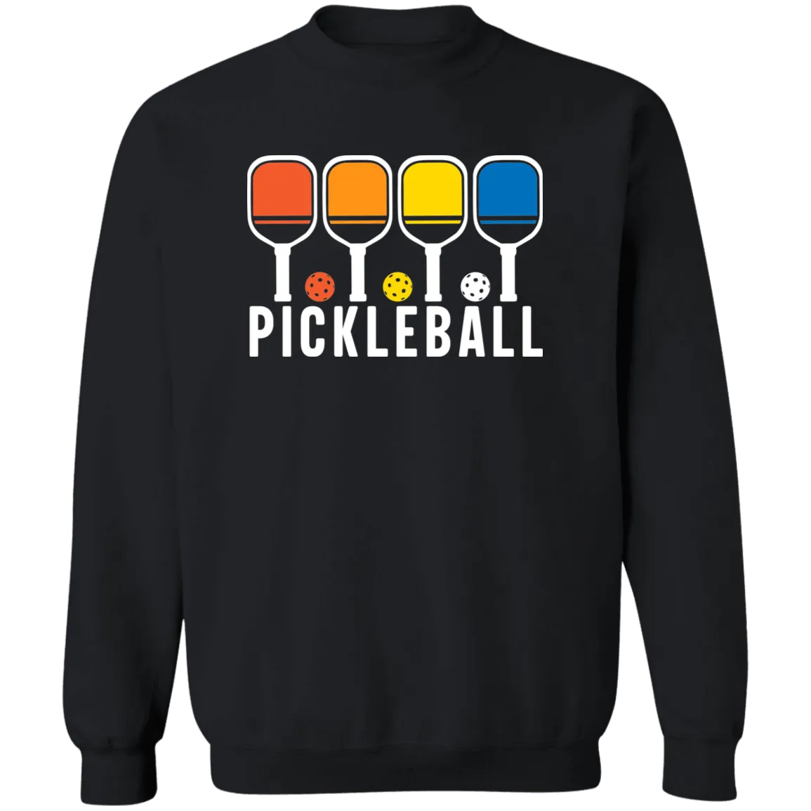 Pickleball Colors Crewneck Pullover Sweatshirt