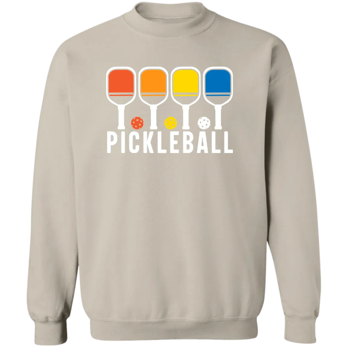Pickleball Colors Crewneck Pullover Sweatshirt