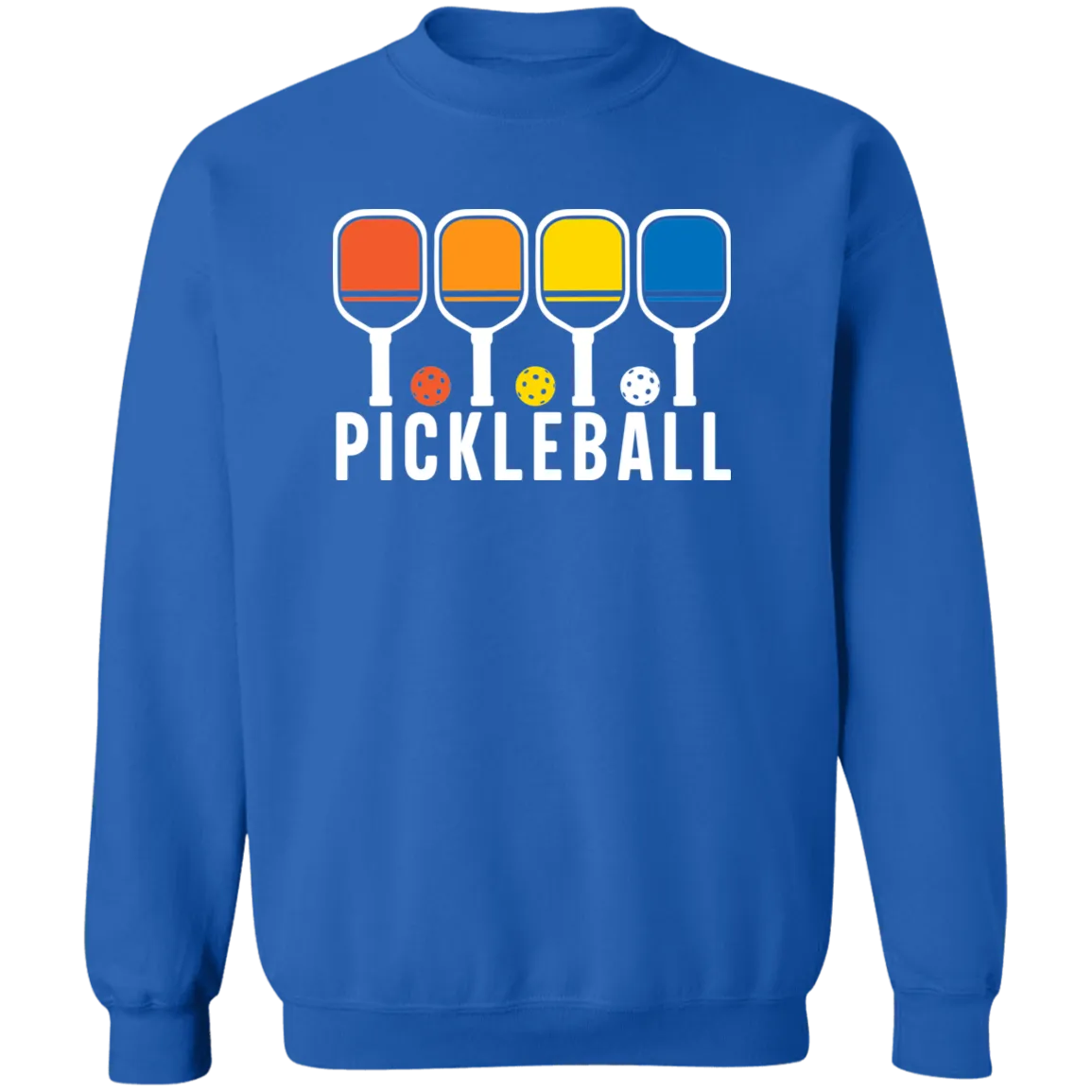 Pickleball Colors Crewneck Pullover Sweatshirt