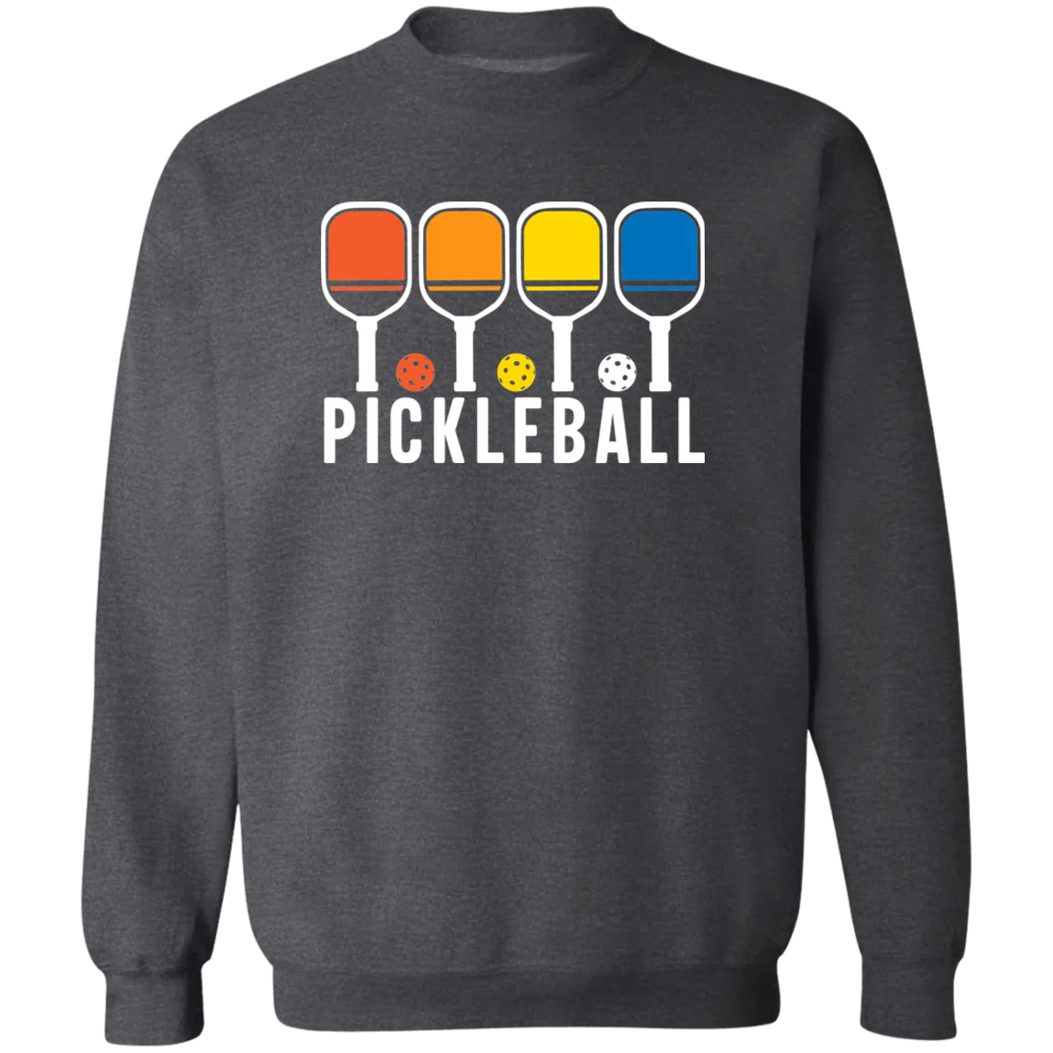 Pickleball Colors Crewneck Pullover Sweatshirt