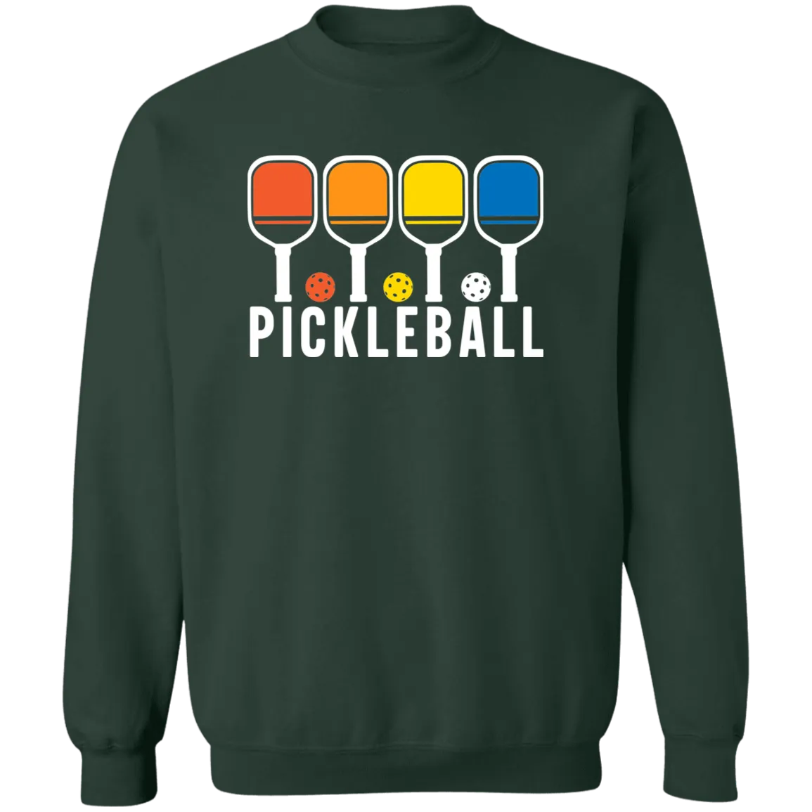 Pickleball Colors Crewneck Pullover Sweatshirt