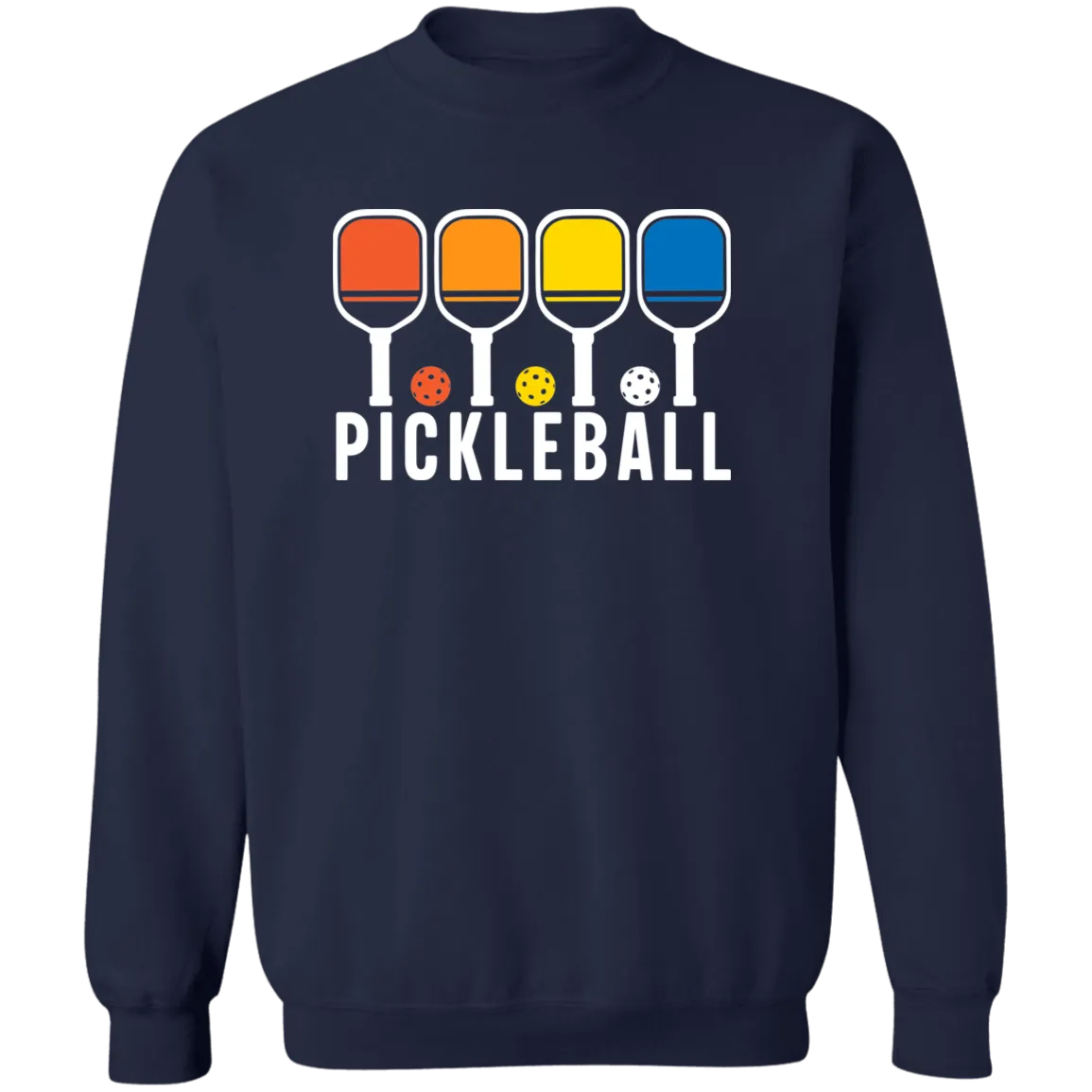 Pickleball Colors Crewneck Pullover Sweatshirt