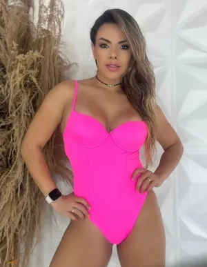 Pink Neon Mommy fit Swimsuit