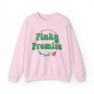 Pinky Promise Pink and Green Crewneck Sweatshirts