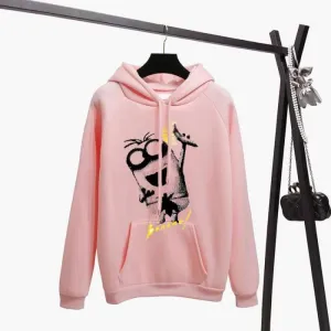 Printed Stylish Hoodie Kangaroo Pocket Drawstring Hooded Warm Pullover Sweatshirts Top Export Quality