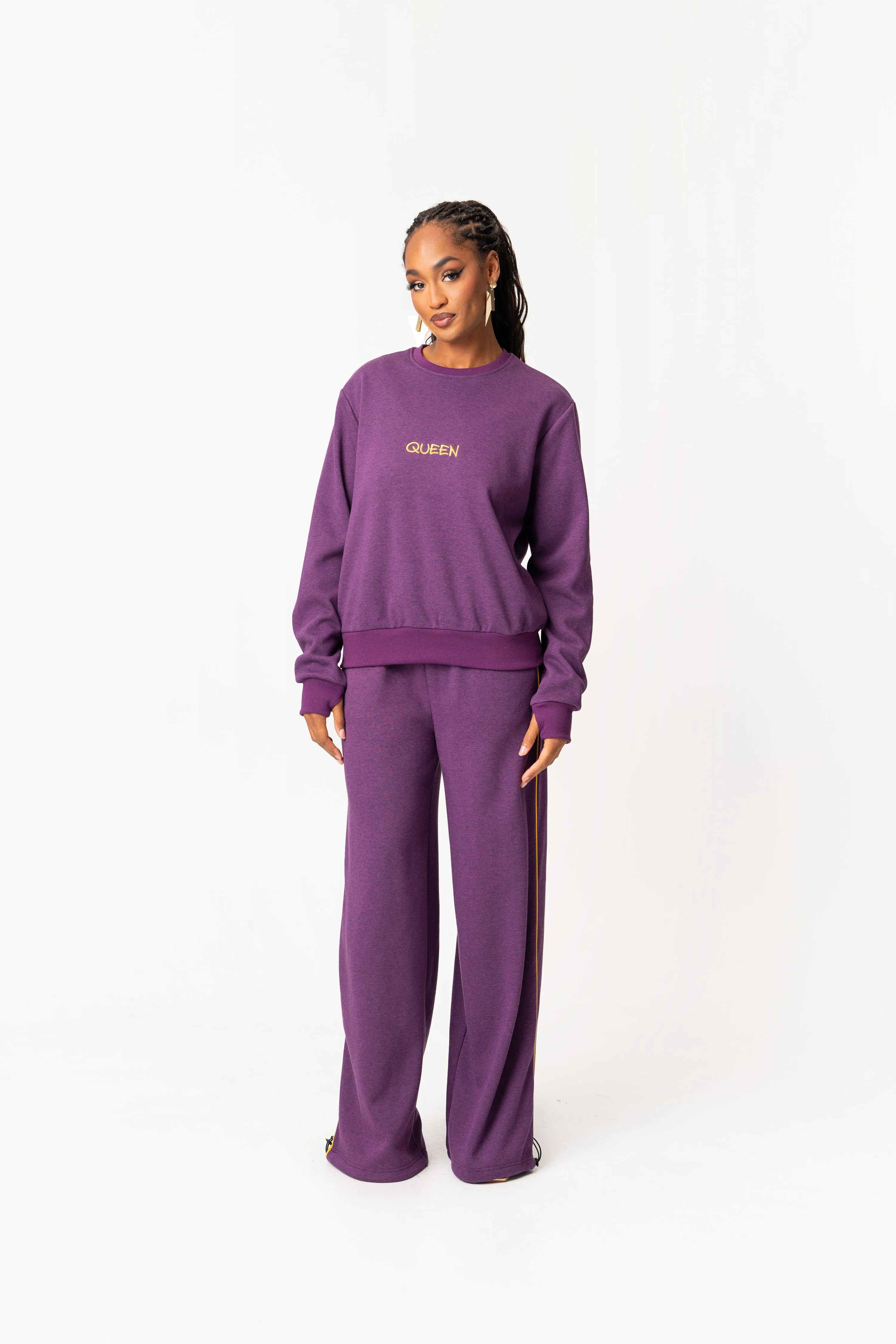 PURPLE QUEEN Plush fleece Sweatshirt