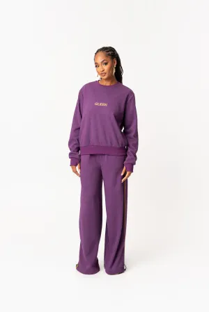 PURPLE QUEEN Plush fleece Sweatshirt
