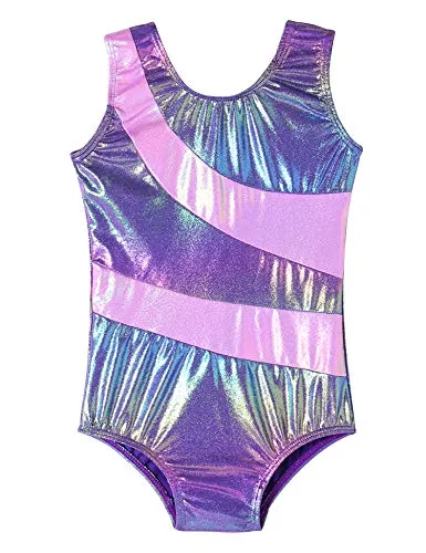 QoozZ One-piece Sparkle Pink Dancing Gymnastics Athletic Leotard for Little Girl
