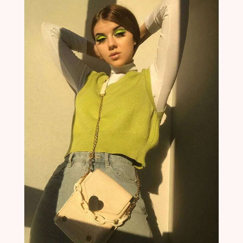"6 COLORS "VEST   KNITTED SHIRT" TWO-PIECE SUIT N092306