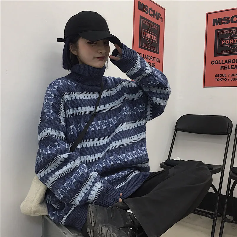"BLUE GRAY STRIPED" VEST / SWEATER N121408