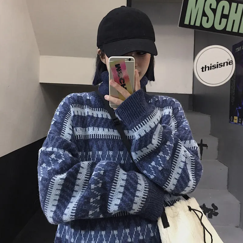 "BLUE GRAY STRIPED" VEST / SWEATER N121408