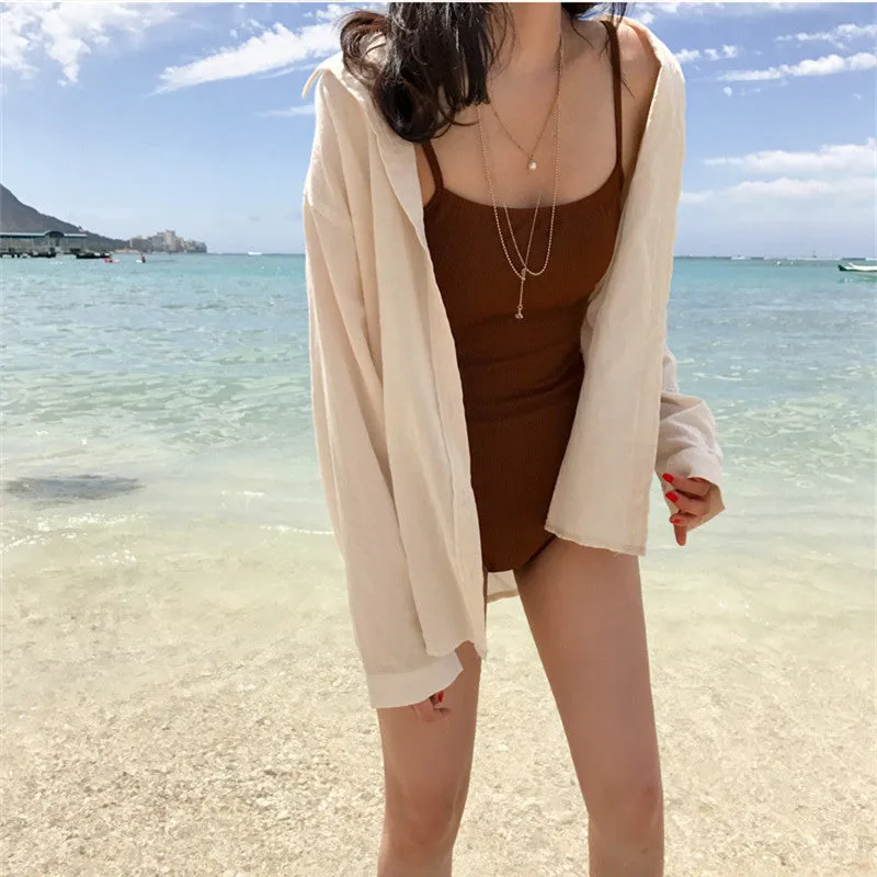 "RETRO RED ONE-PIECE" SWIMSUIT K042702