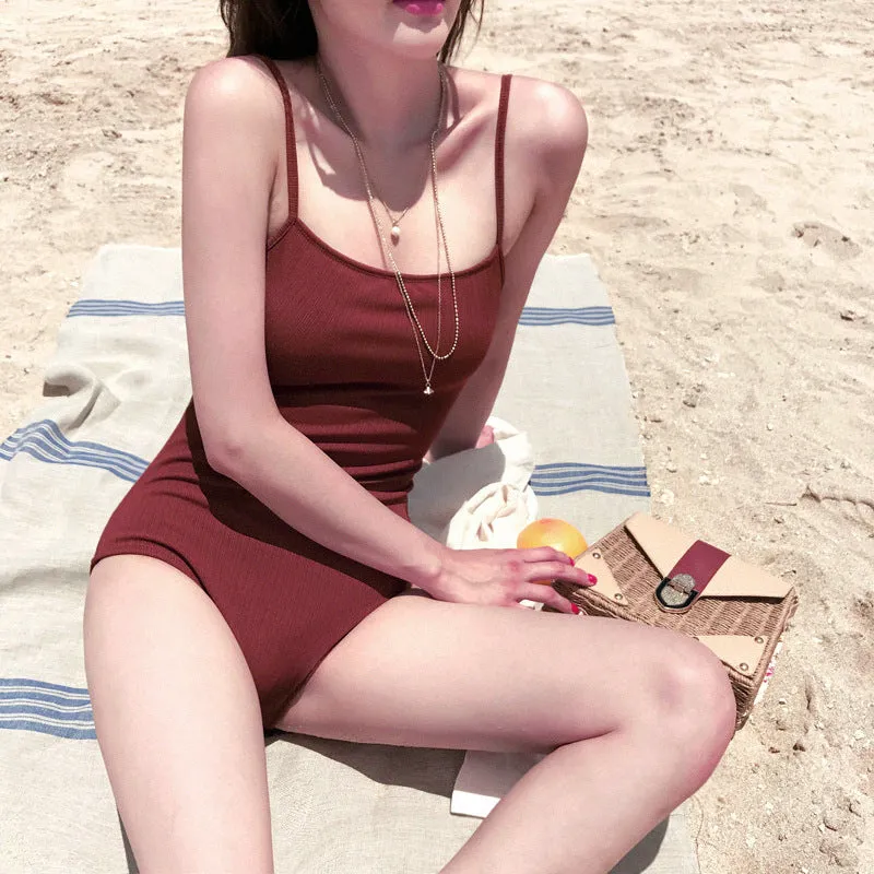 "RETRO RED ONE-PIECE" SWIMSUIT K042702