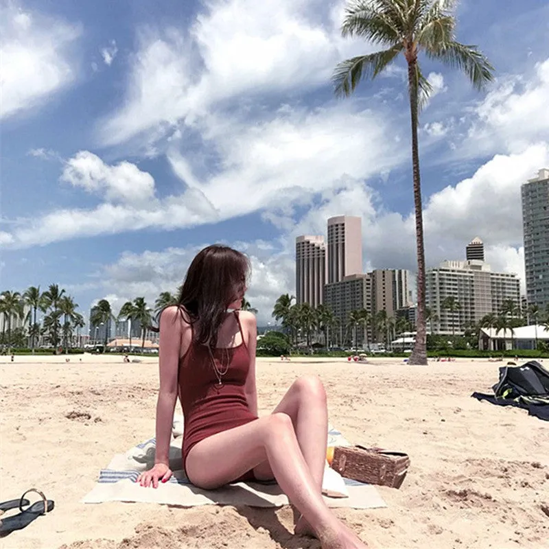 "RETRO RED ONE-PIECE" SWIMSUIT K042702