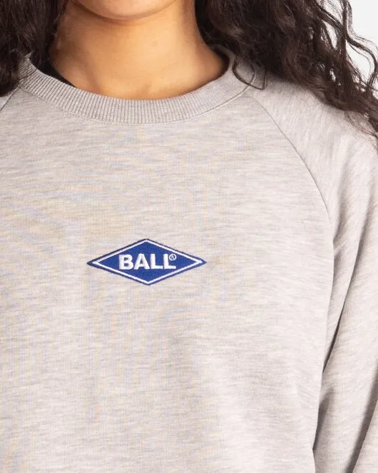 Raglan Crewneck - Light Grey Melange