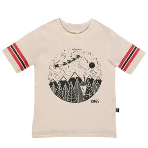 RAGS S/S Retro Sleeve Kids Tee - Christmas Starry Night