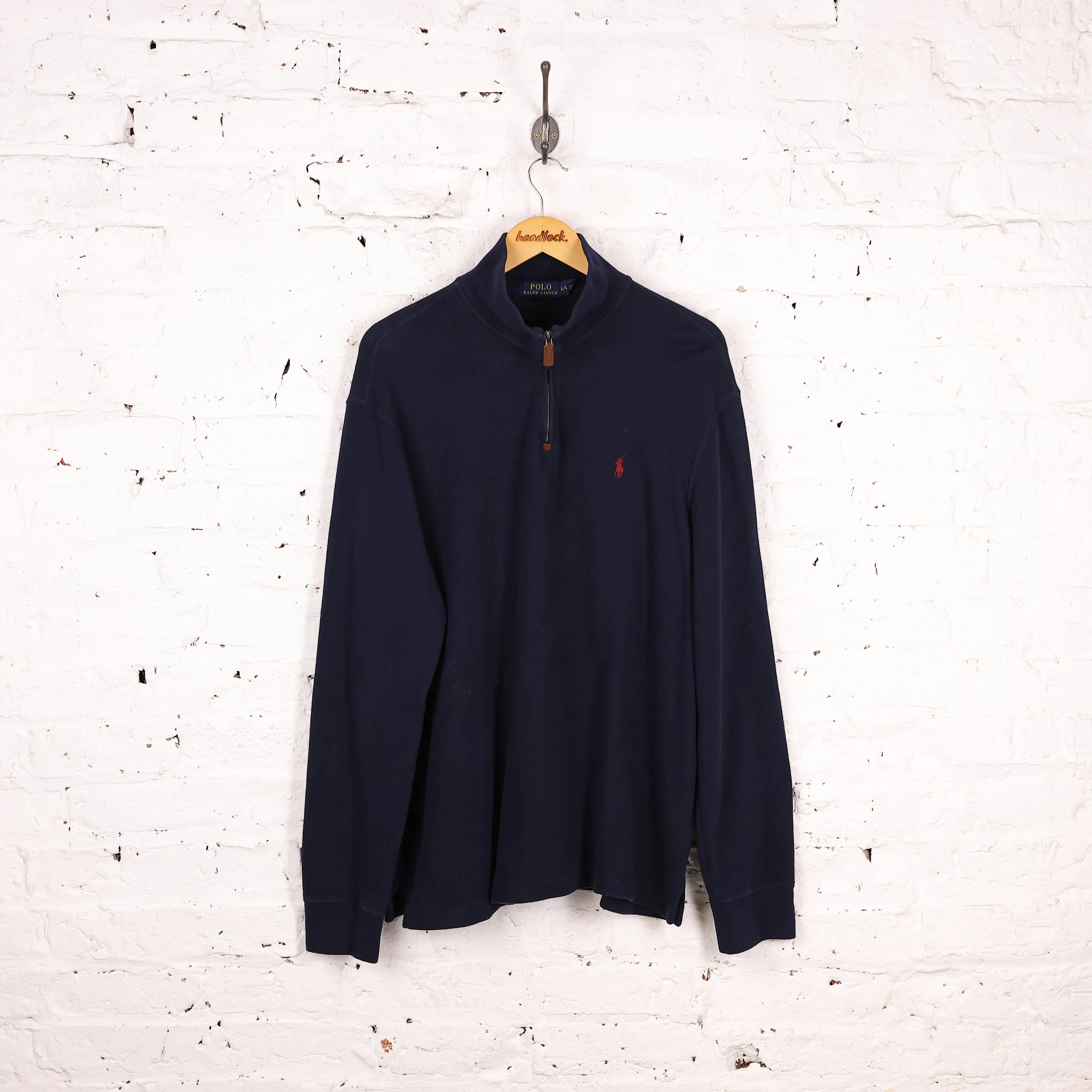Ralph Lauren 1/4 Zip Sweatshirt - Blue - L