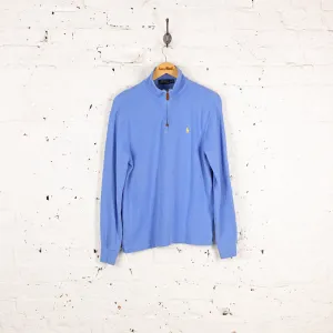 Ralph Lauren 1/4 Zip Sweatshirt - Blue - S