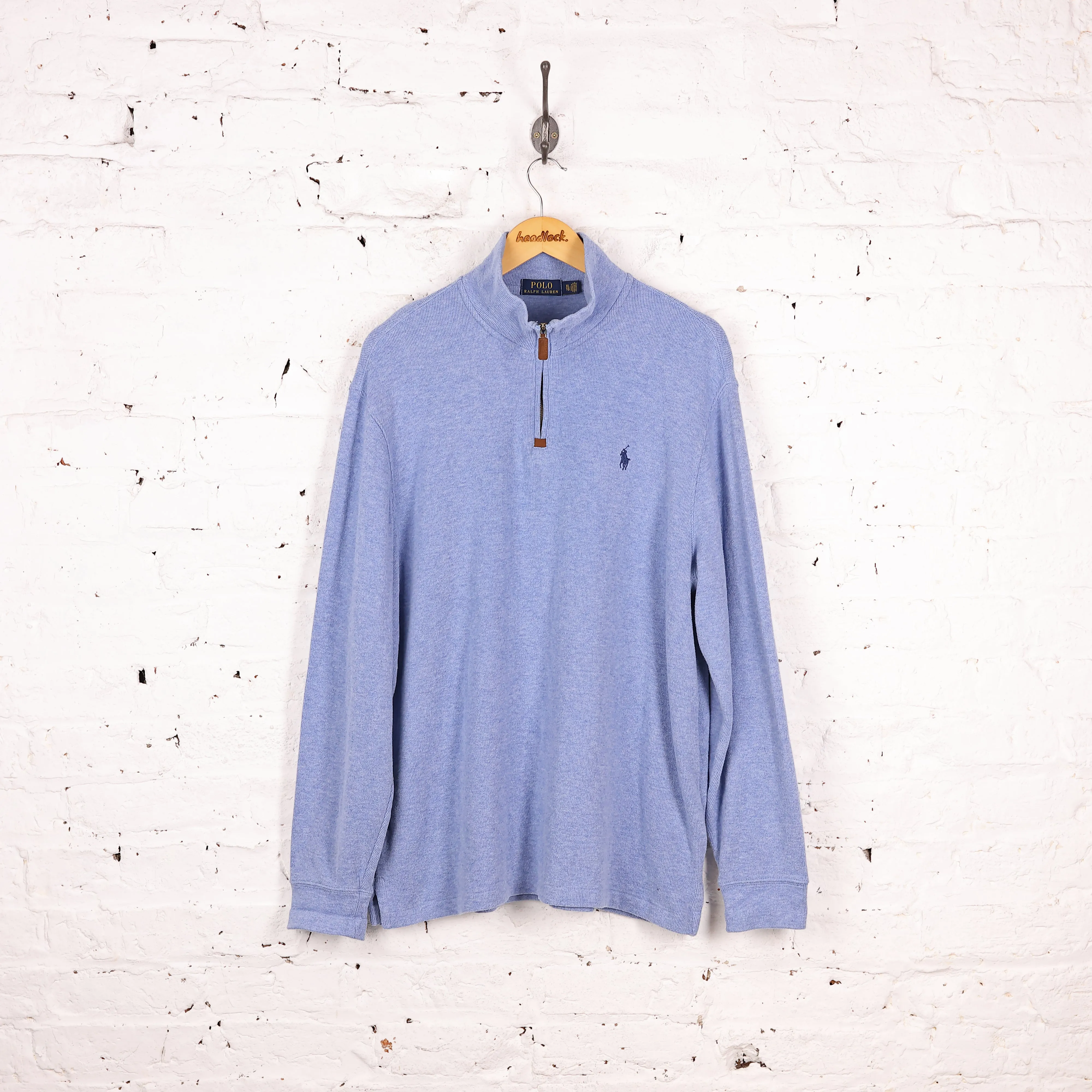 Ralph Lauren 1/4 Zip Sweatshirt - Blue - XL