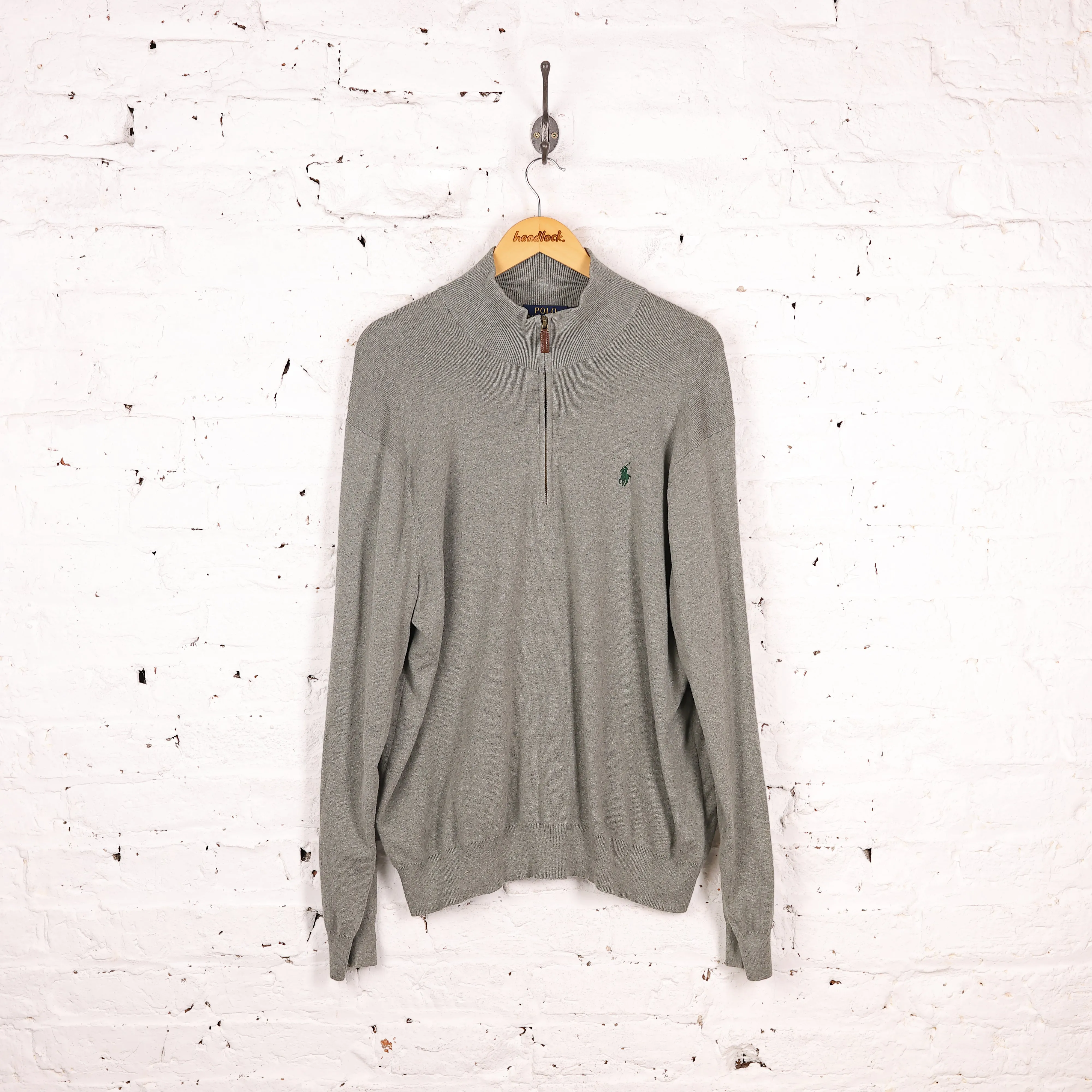 Ralph Lauren 1/4 Zip Sweatshirt - Green - XL