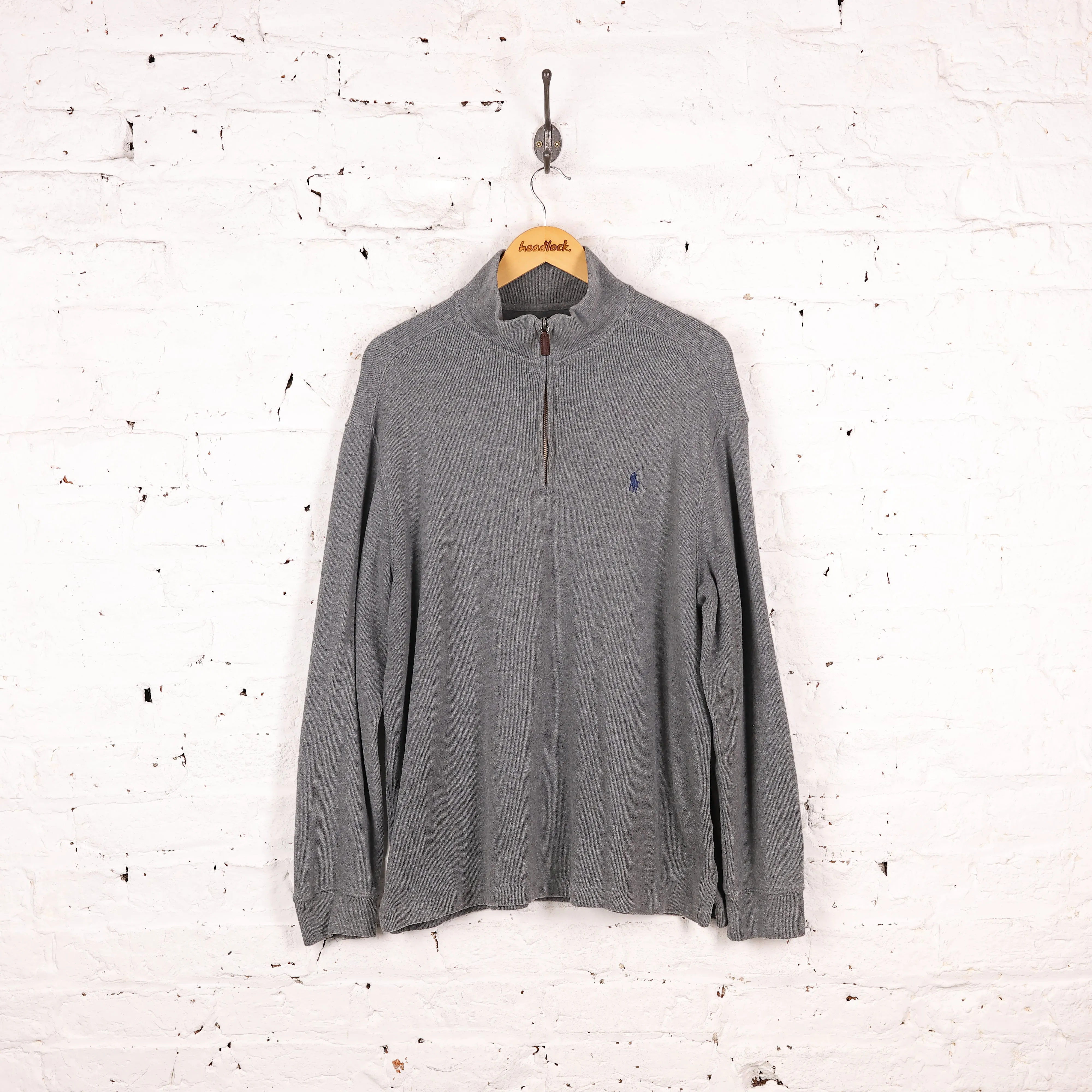 Ralph Lauren 1/4 Zip Sweatshirt - Grey - L