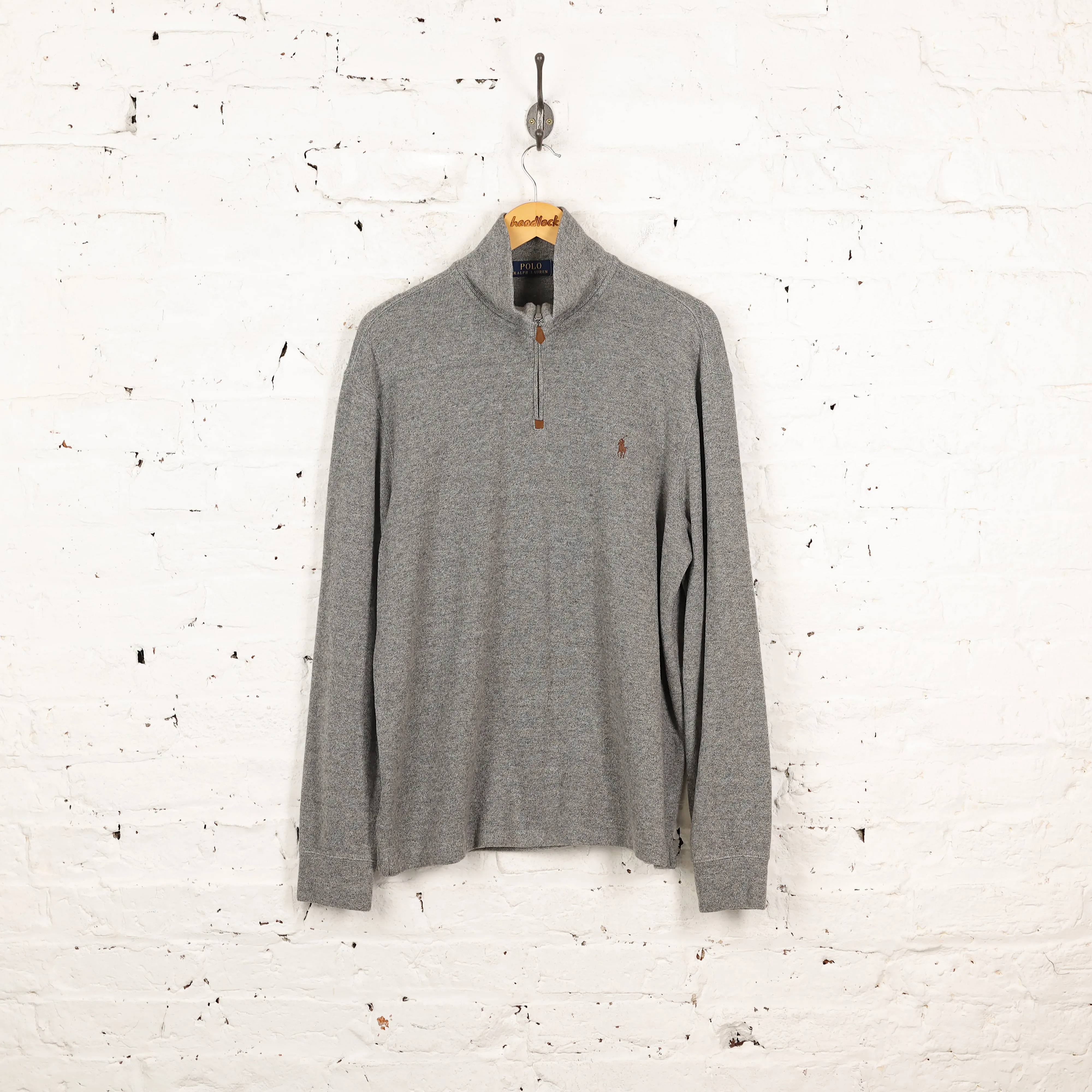 Ralph Lauren 1/4 Zip Sweatshirt - Grey - L