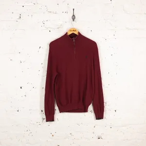 Ralph Lauren 1/4 Zip Sweatshirt - Maroon - S