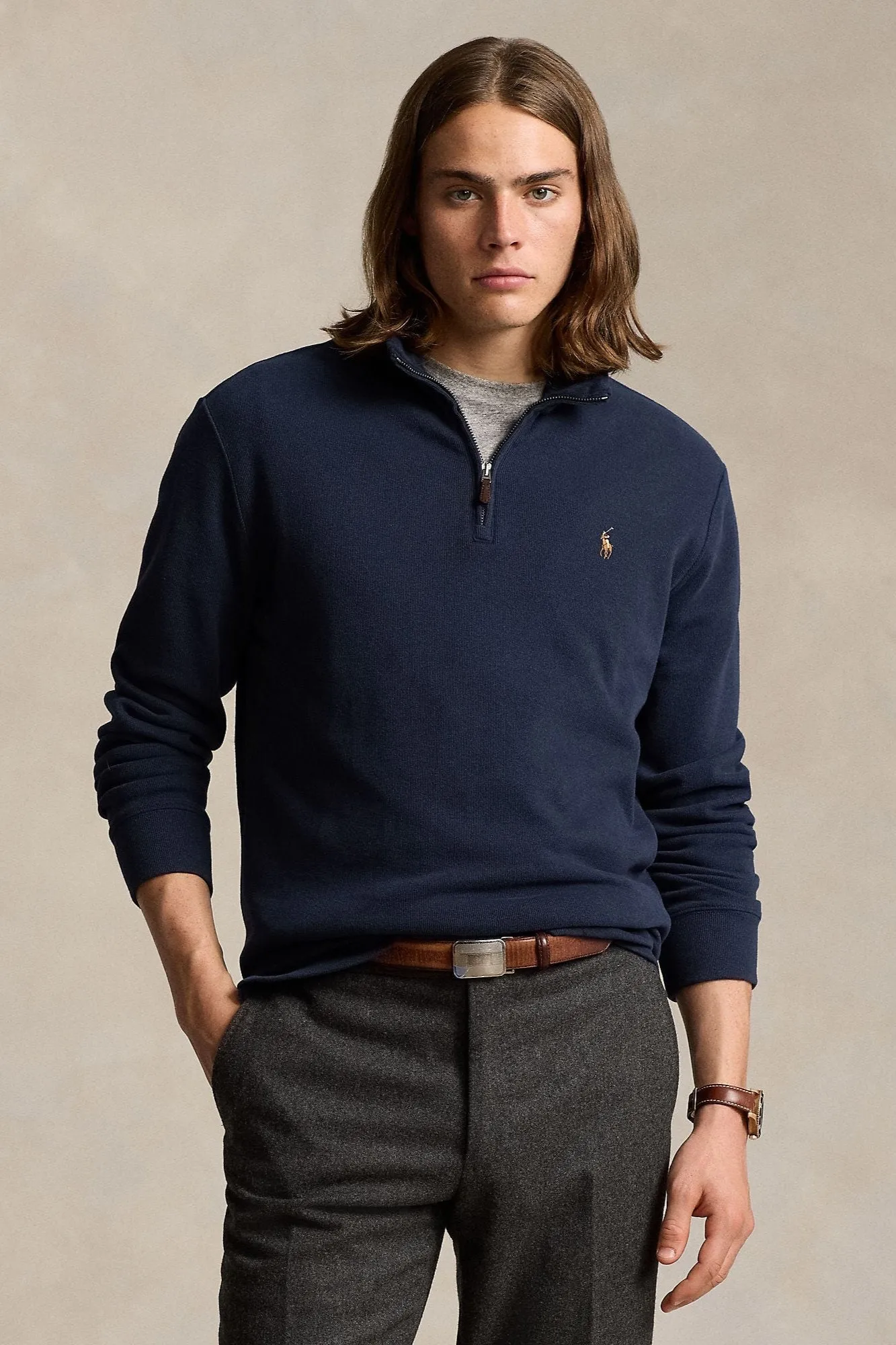 Ralph Lauren Mens  Half zip Jumper - Blue or Cruise Navy