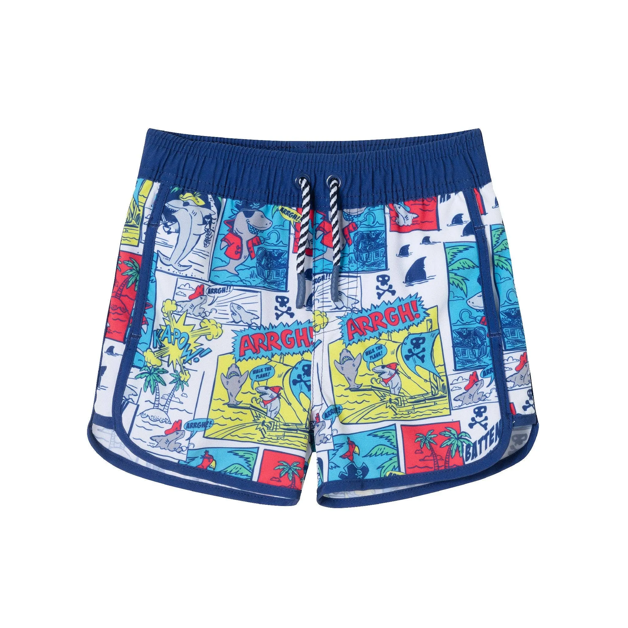 Rashguard & Swim Trunk Set - Comic Book Style