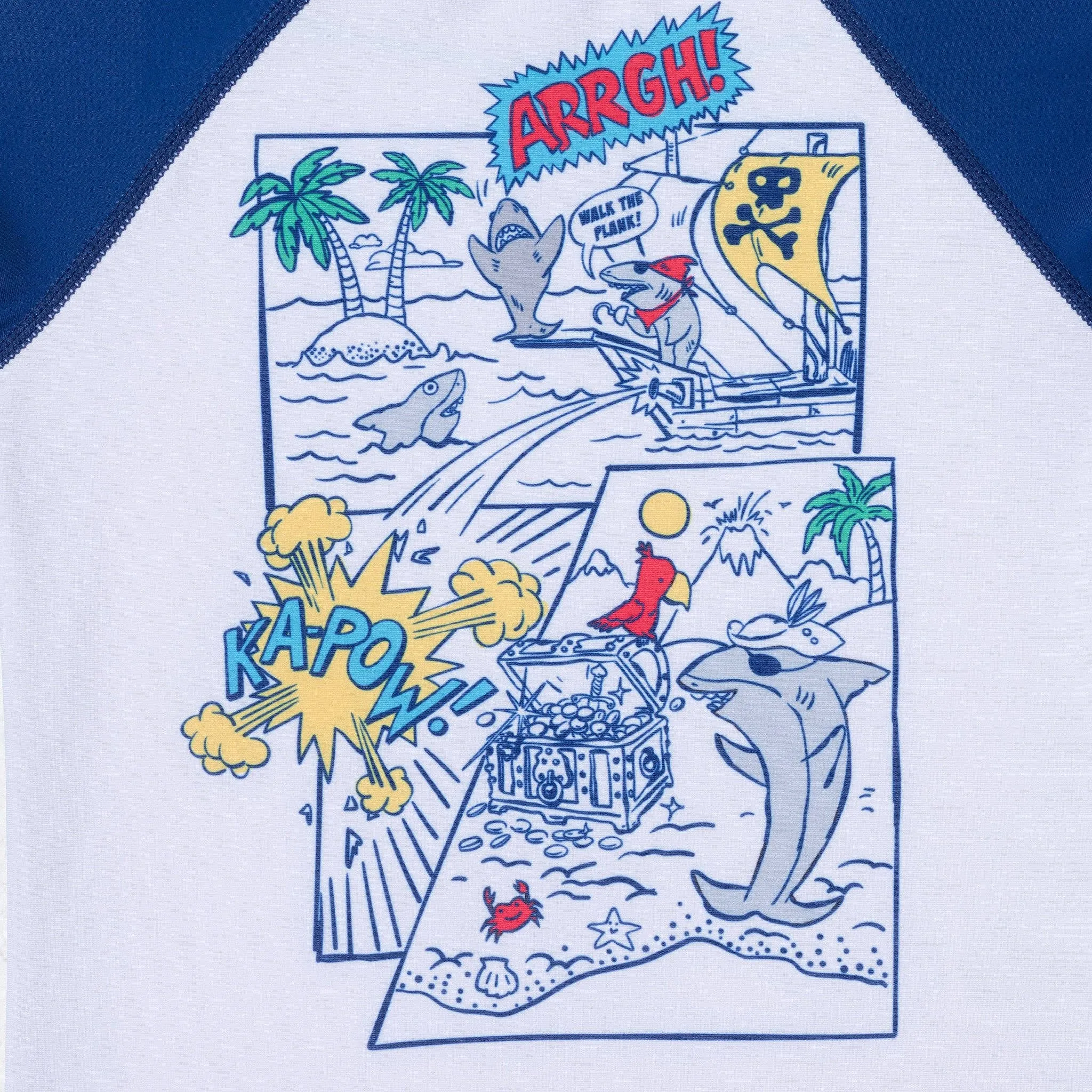 Rashguard & Swim Trunk Set - Comic Book Style