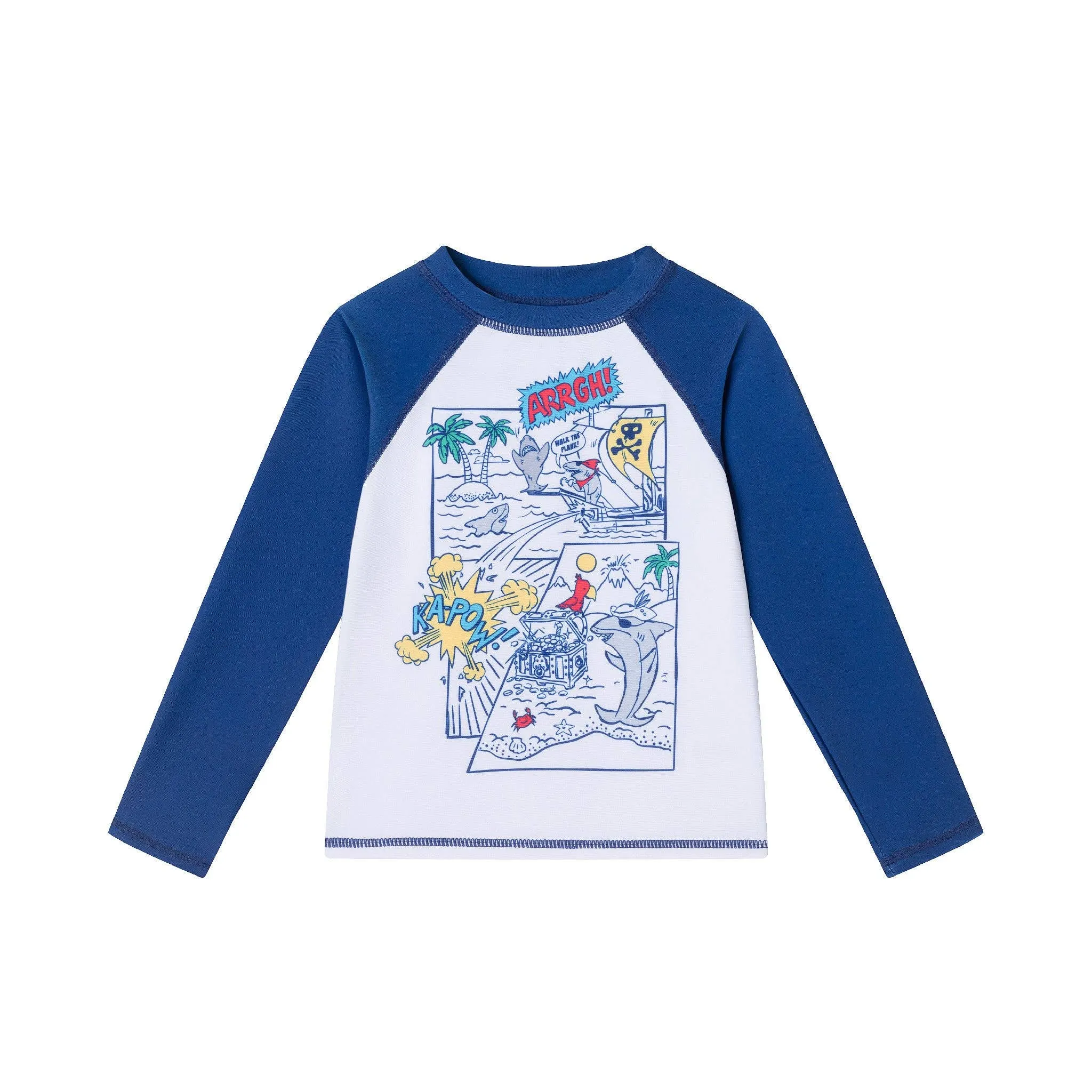 Rashguard & Swim Trunk Set - Comic Book Style