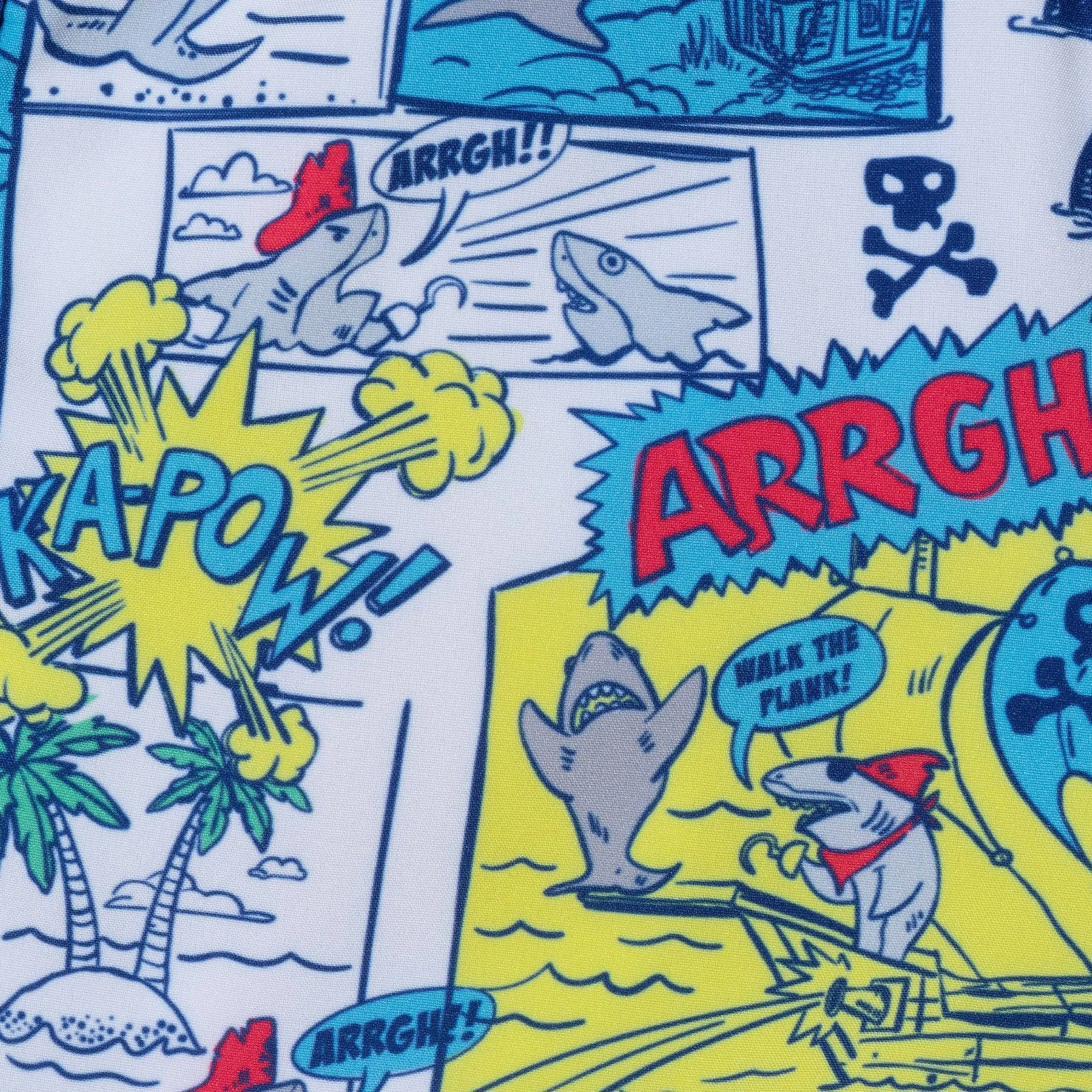 Rashguard & Swim Trunk Set - Comic Book Style