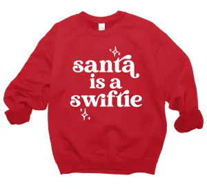Red Santa is a Swiftie Christmas Unisex Sized Sweatshirt - Youth and Adult Size - Christmas Sweatshirt