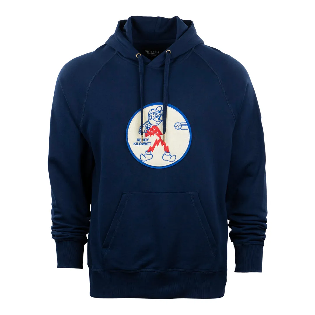 Reddy Kilowatt French Terry Script Hooded Sweatshirt - Navy Blue