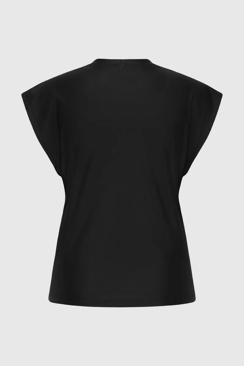 Relaxed Sleeveless Rashguard - Black