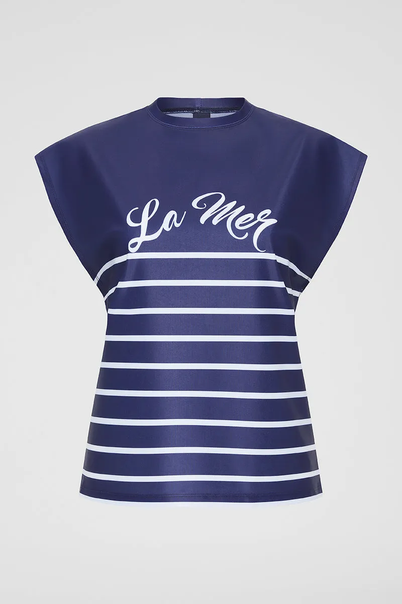 Relaxed Sleeveless Rashguard - La Mer Navy