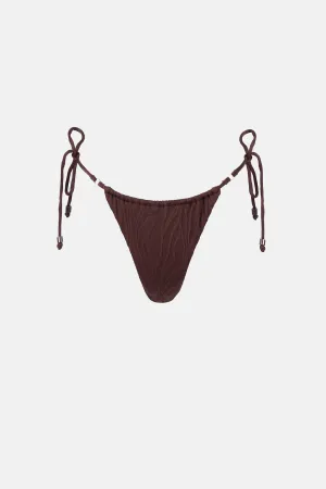 RHYTHM AMAZON GATHERED TIE SIDE ITSY PANT - CHOCOLATE