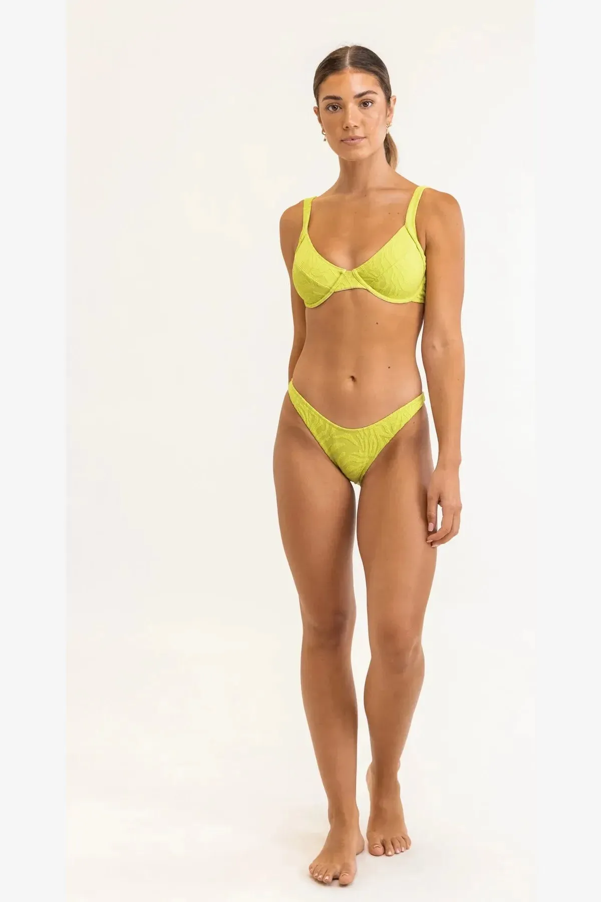RHYTHM BENGAL JACQUARD CHEEKY PANT - CELERY