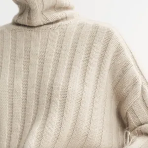 Ribbed Turtleneck | Soft Goat