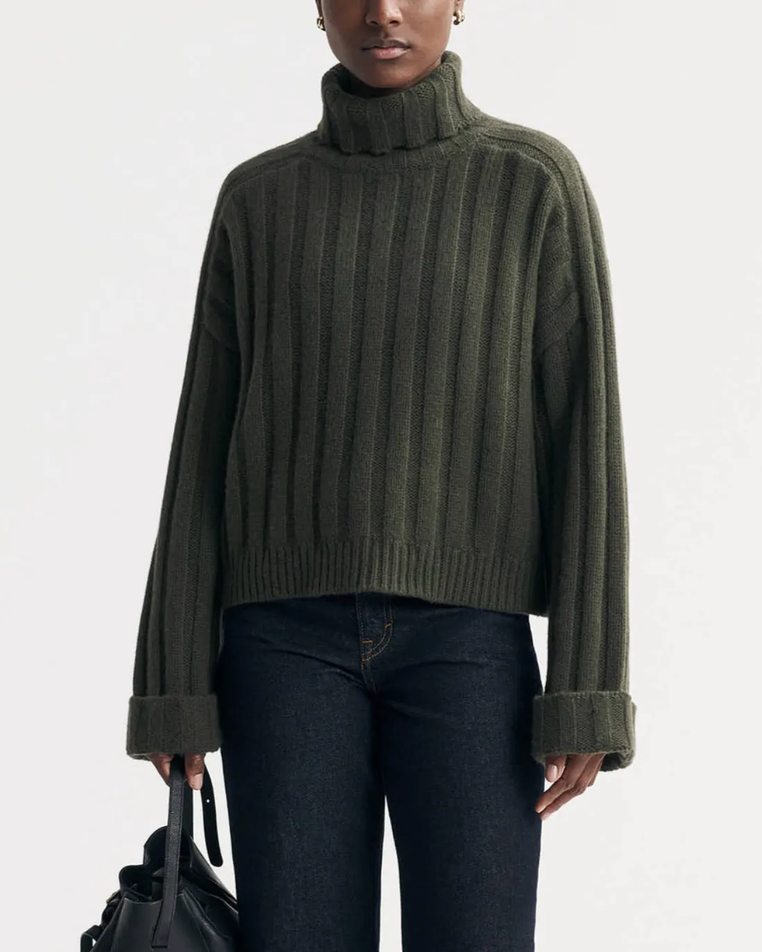 Ribbed Turtleneck | Soft Goat