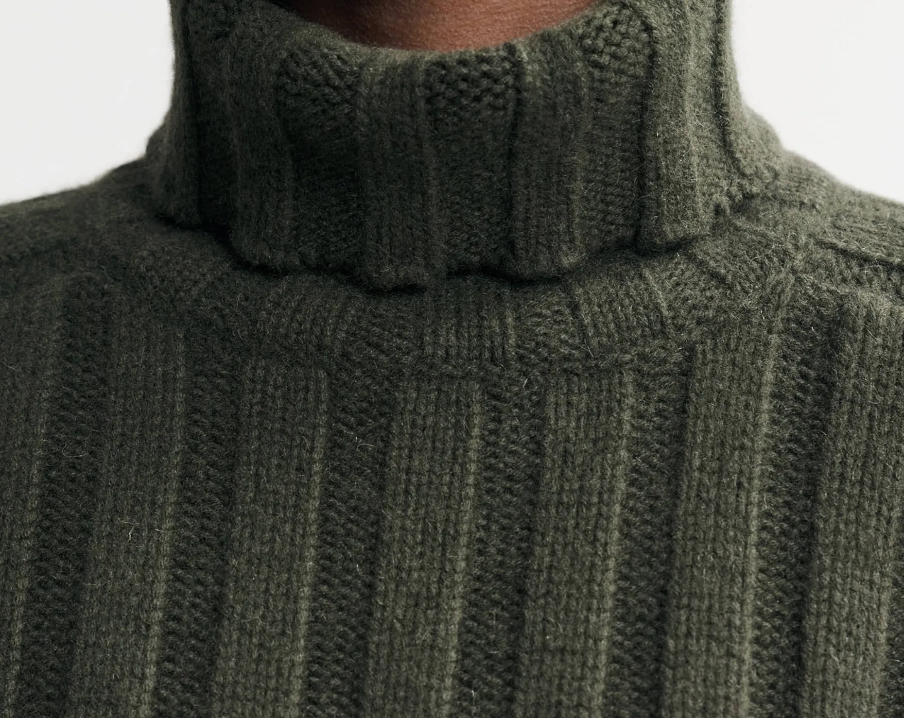 Ribbed Turtleneck | Soft Goat