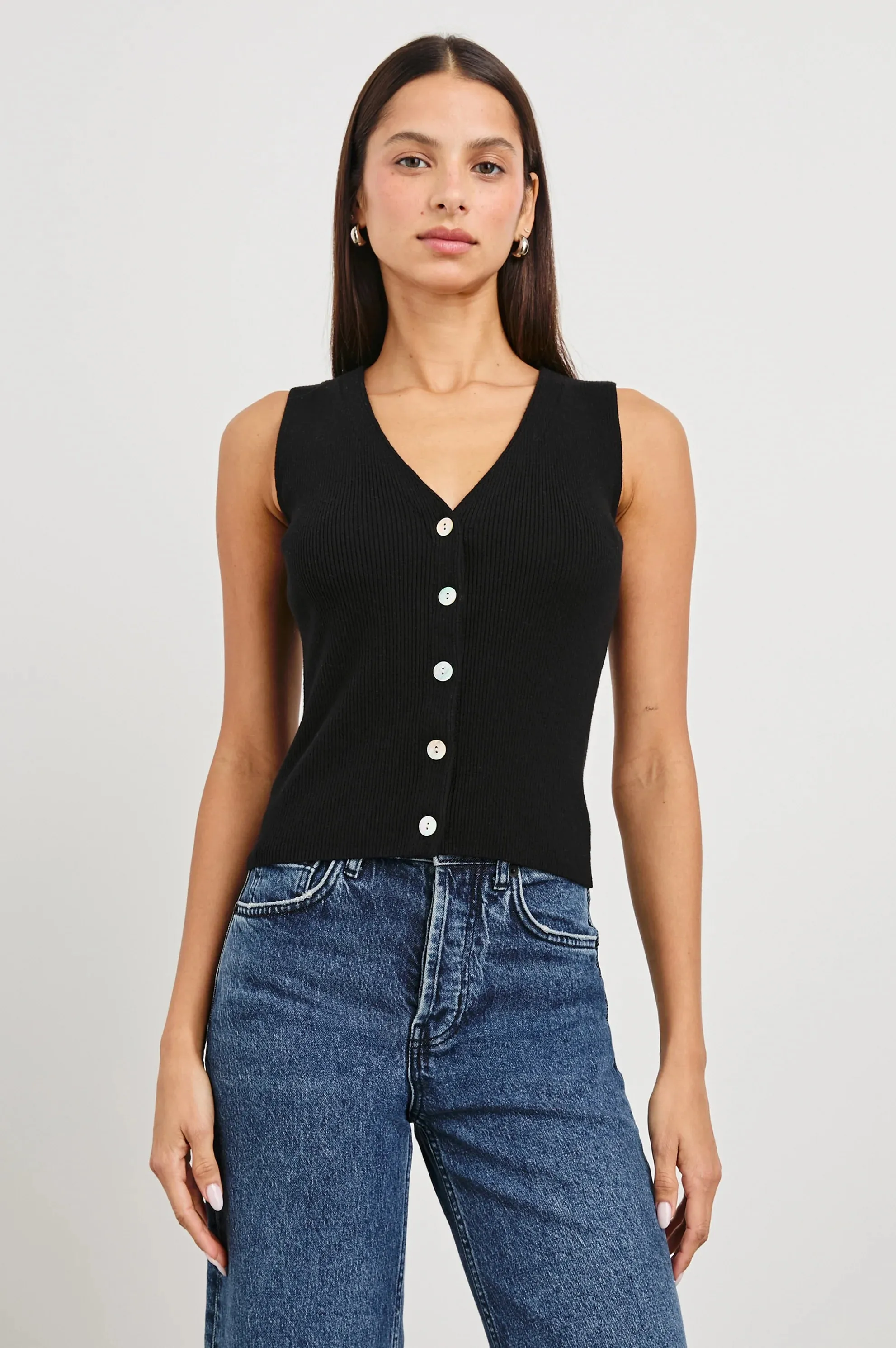 Rosa vest - black