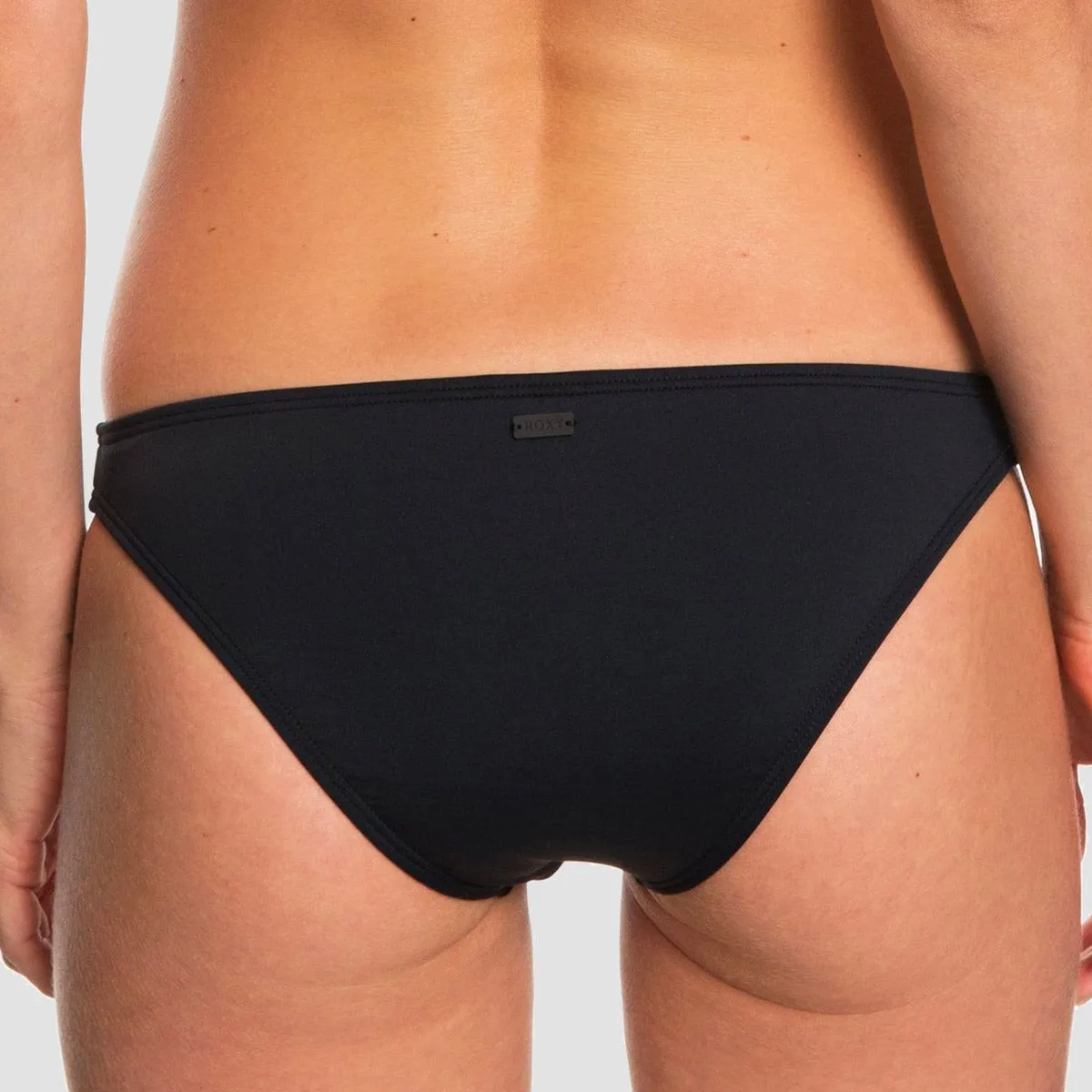 Roxy Beach Classics Moderate Bikini Bottoms True Black - Womens