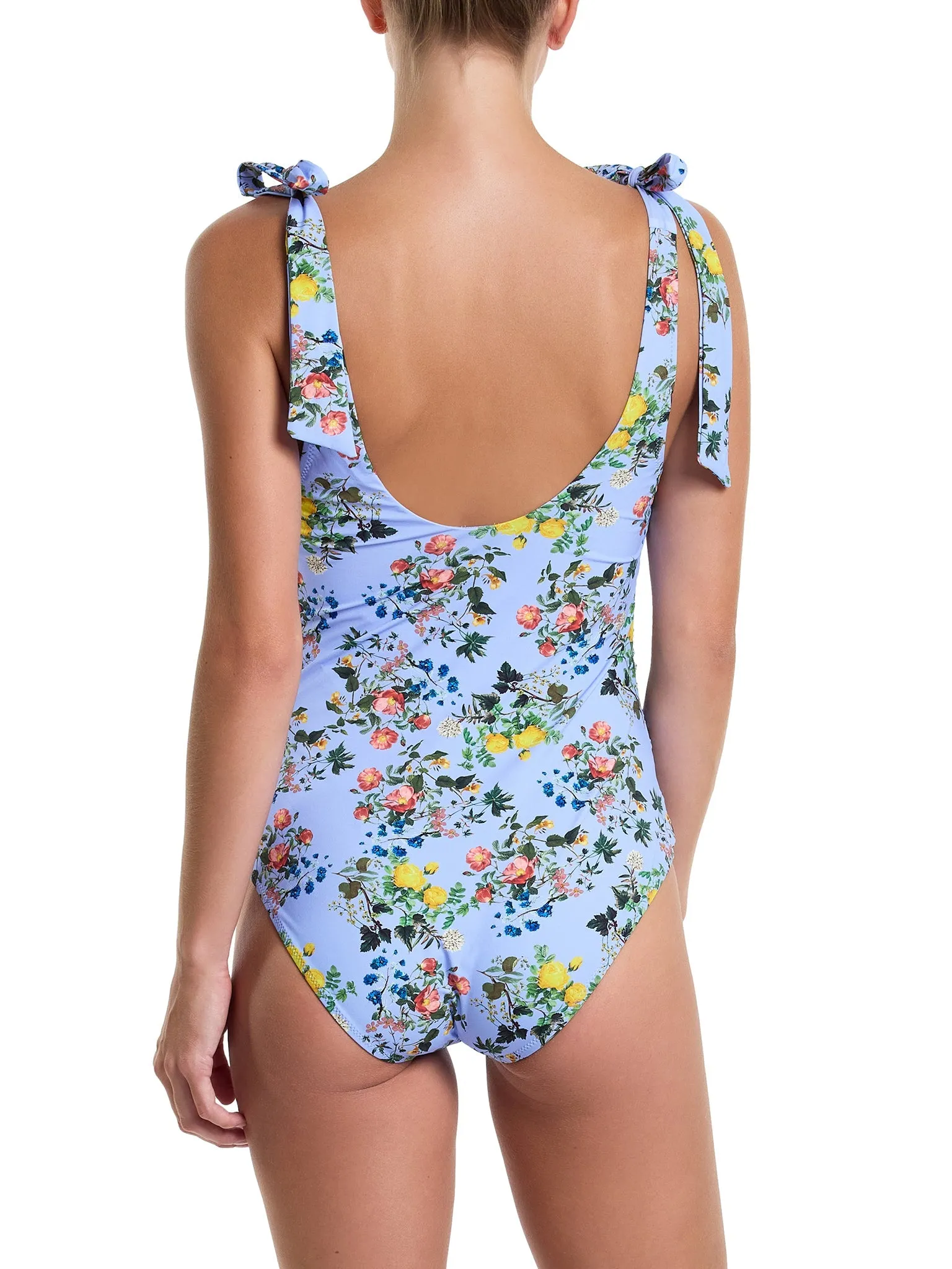 Ruched Bow One Piece Swimsuit Thankful
